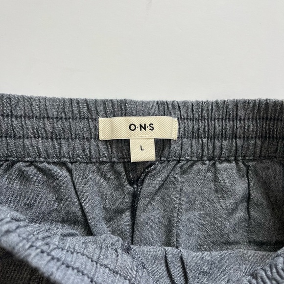 O.N.S. ONS One Nice Shop Cropped Pants Cotton Gray Size Large - Picture 3 of 9